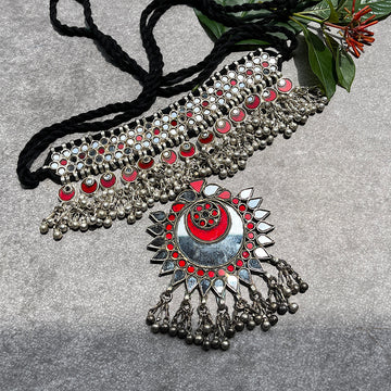 Auspicious Red Glass Necklace